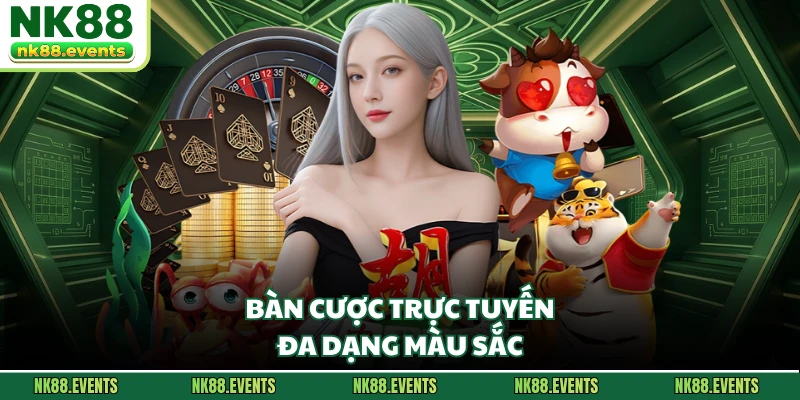 Bàn cược trực tuyến đa dạng màu sắc