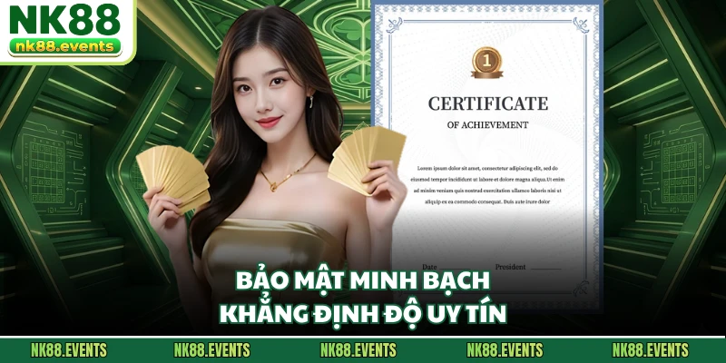 Bảo mật minh bạch khẳng định độ uy tín