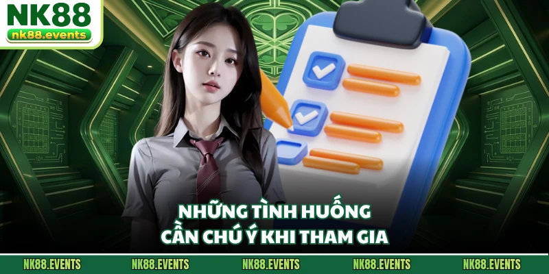 Những tình huống cần chú ý khi tham gia