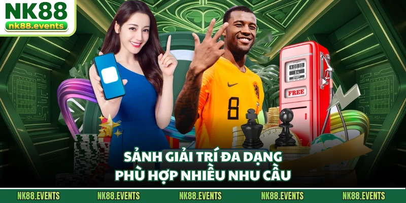 Sảnh giải trí đa dạng phù hợp nhiều nhu cầu