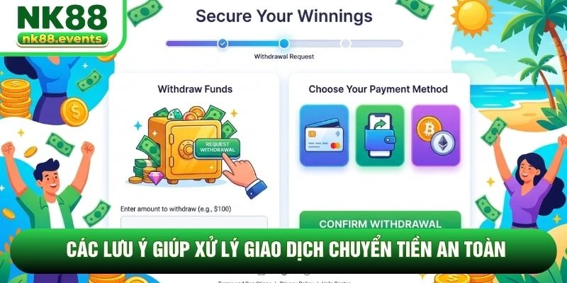 Các lưu ý giúp xử lý giao dịch chuyển tiền an toàn