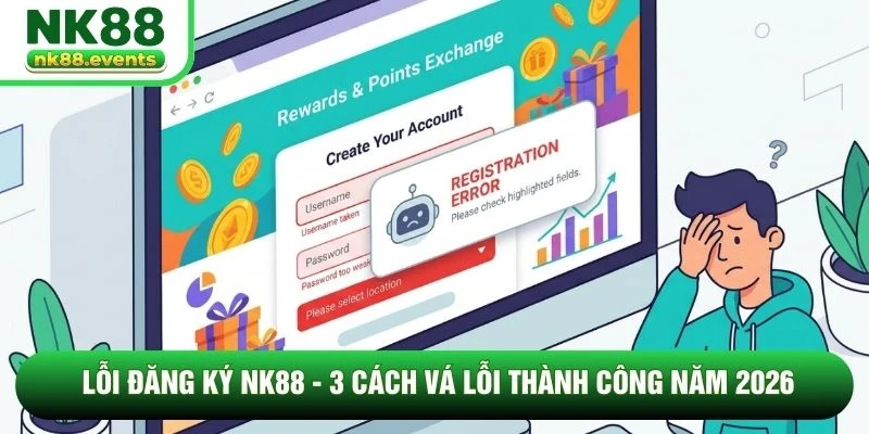 Lỗi Đăng Ký NK88 - 3 Cách Vá Lỗi Thành Công Năm 2026