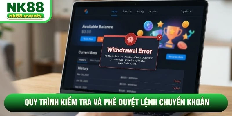 Quy trình kiểm tra và phê duyệt lệnh chuyển khoản